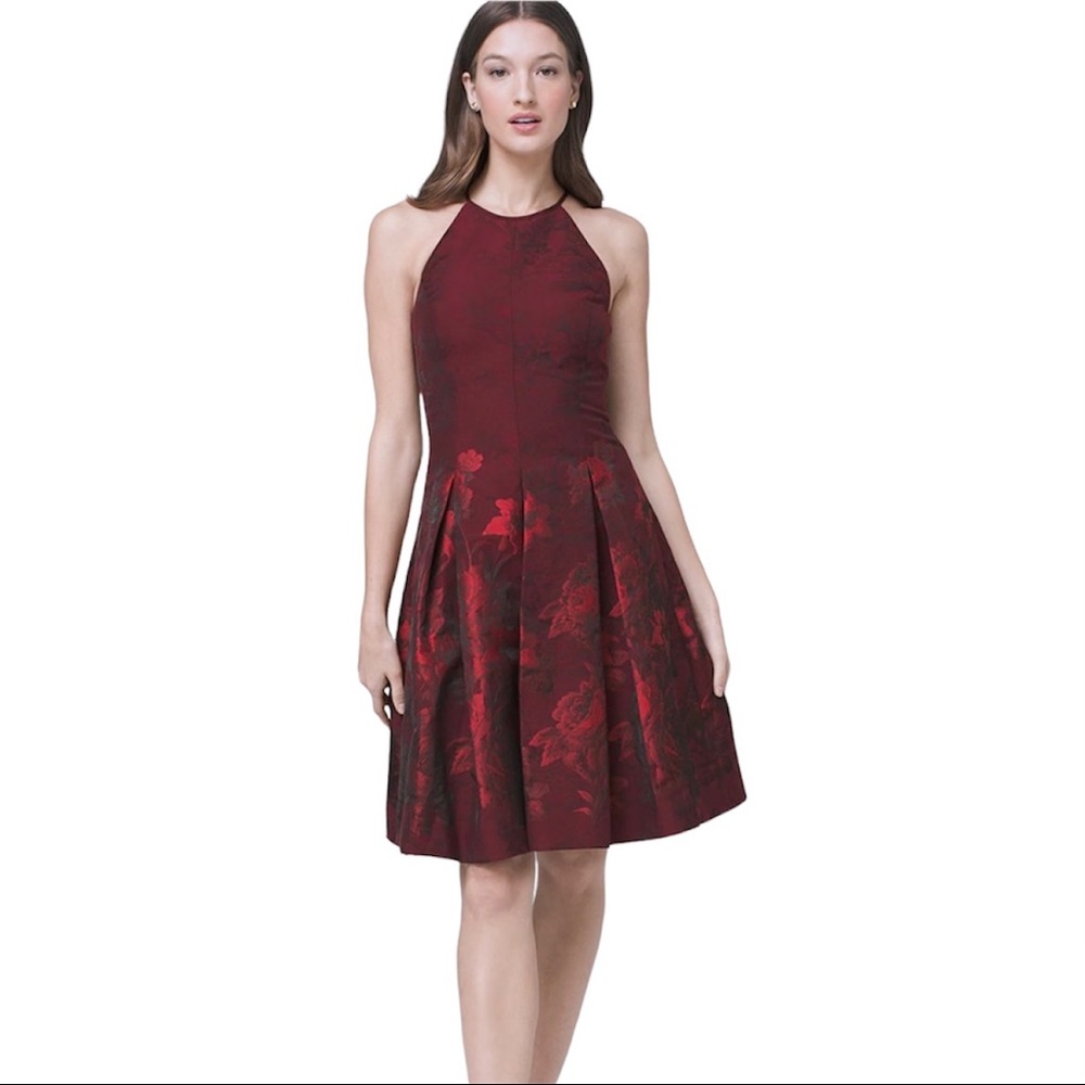 White House Black Market Jacquard Dress Size 8